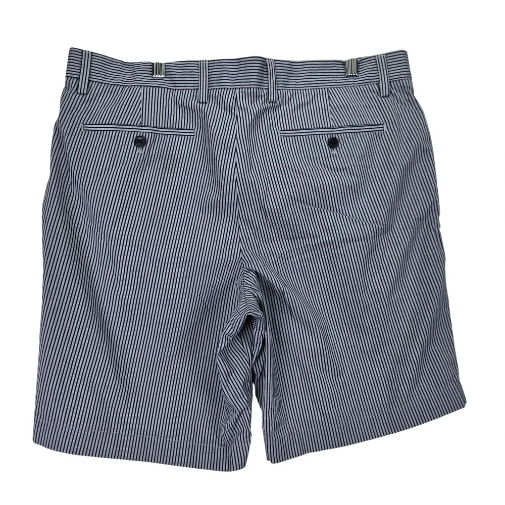 Banana Republic Aiden Mens Shorts 36 Blue White‎ Striped Chino Nautical Preppy